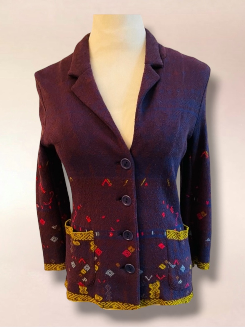 CATHERINE ANDRE BUTTON FRONT JACKET SIZE MEDIUM FRANCE